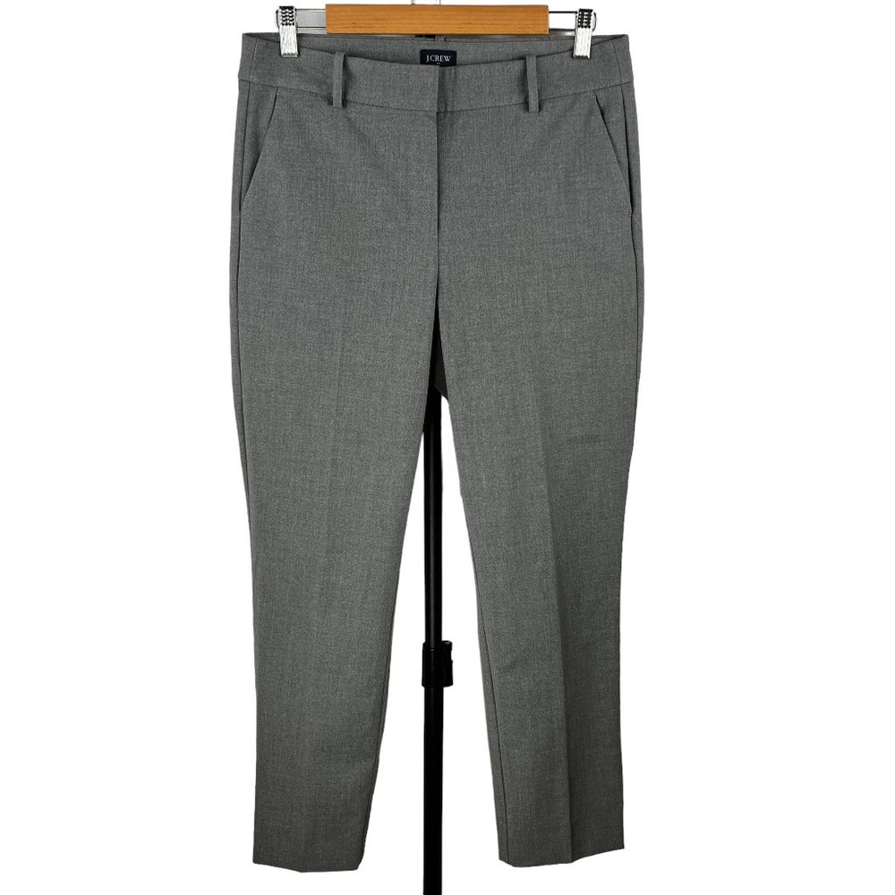 Like new! J. Crew Ruby Straight leg Pant in Gray Size 8 - Picture 5 of 13